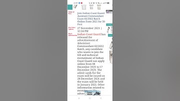 Join Indian Coast Guard Assistant Commandant Exam 02/2022 Batch Online Form 2021 for 50 Post