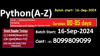 Python   New Batch 16th Sep 2024