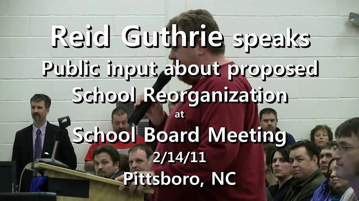 Reid Guthrie speaks at the BOE meeting about Chath...