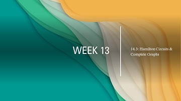 14.3: Hamilton Circuits & Complete Graphs