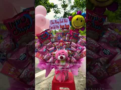 SÉT QUÀ  BÁNH KẸO SINH NHẬT  0358832545 Thủ Dầu Một - Bình Dương #setquabanhkeo #thaoyayaflowers