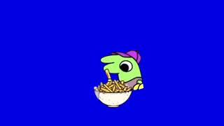 Glep eats fries BLUE SCREEN (free download in the description)