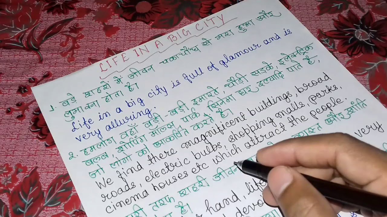 city life essay in hindi