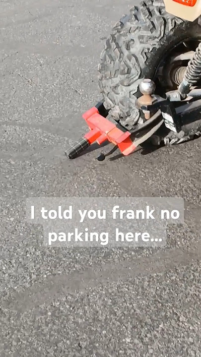 Booted a 4 wheeler? #booted #illegal #parkingticket #4wheeler #america #why #how #stuck #funny