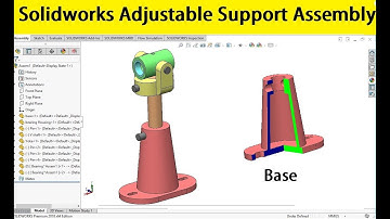 Solidworks Adjustable Support Assembly |  Part1  | Base