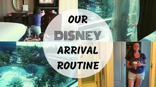 Our Disney Arrival Routine with TWO kids! Unpack with me!