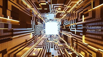 [Blender 2.80] Sci-fi Corridor