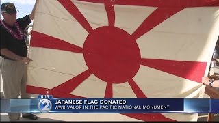 Historic WWII Japanese flag donated to National Park Service