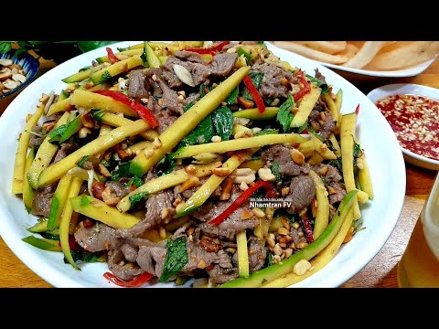 Video Cách làm GỎI BẮP BÒ TRỘN XOÀI XANH Giòn ngon đổi món... - youtube