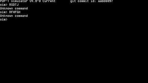 DEC PDP1 DEC PDP 1 STARTSCREEN COMPUTER SIMULATION SIMULATOR EMULATOR