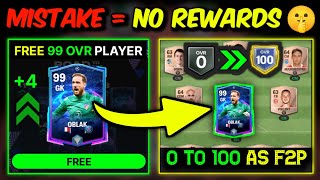 TRICK! FREE 99 OVR Player🔥, UCL Event - 0 to 100 OVR as F2P in FC Mobile [Ep 3]