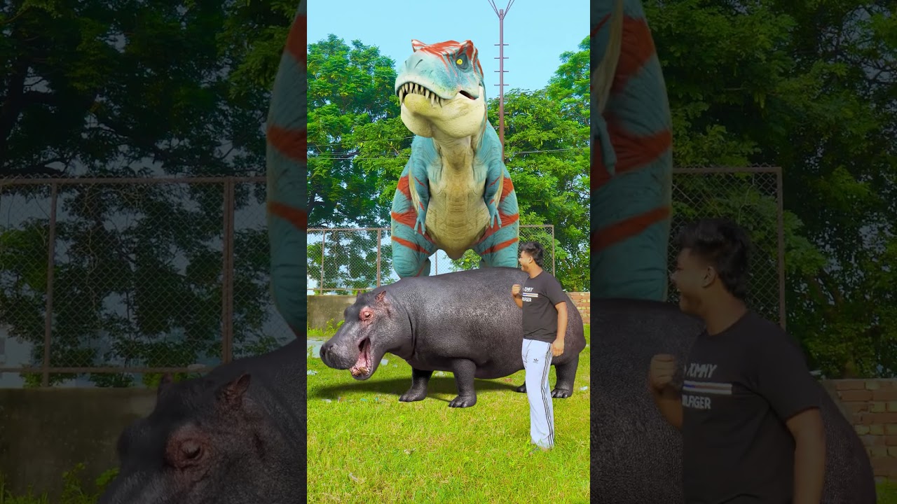 T-Rex Regretted Standing Behind Hippo