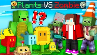 Mikey Noob ZOMBIES VS PLANTS JJ PRO in Minecraft - Maizen