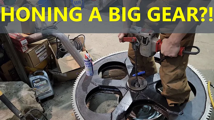 Honing the bore for a big gear - cameraman learns to hone