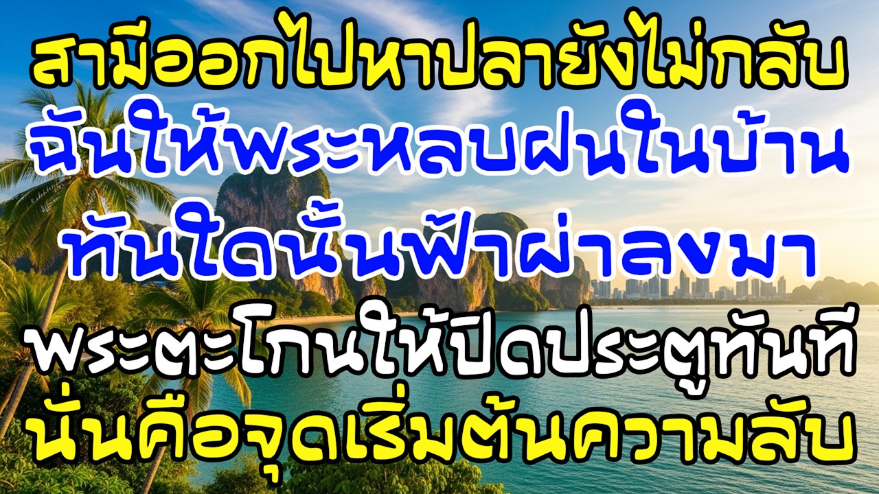 พระหลบฝนในบ้าน ฟ้าผ่าดังสนั่น เขาตะโกน “ปิดประตูเดี๋ยวนี้!” ความลับเริ่มแล้ว