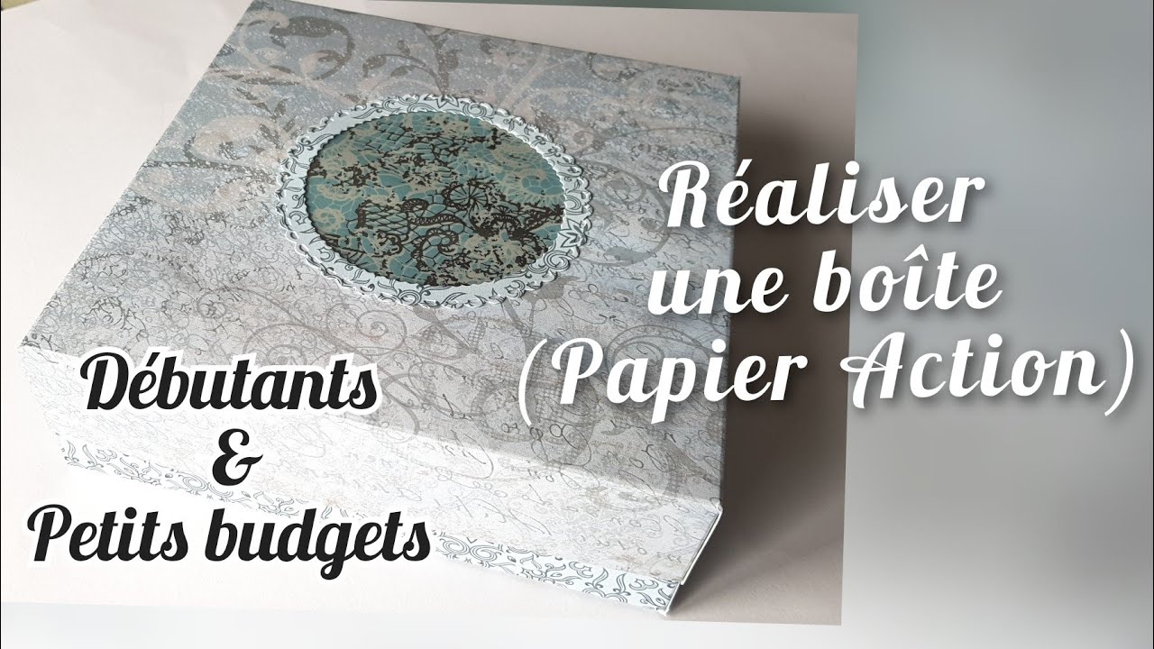 Boîte de rangement avec 2 papiers 30x30 (tuto débutant & petits budgets)