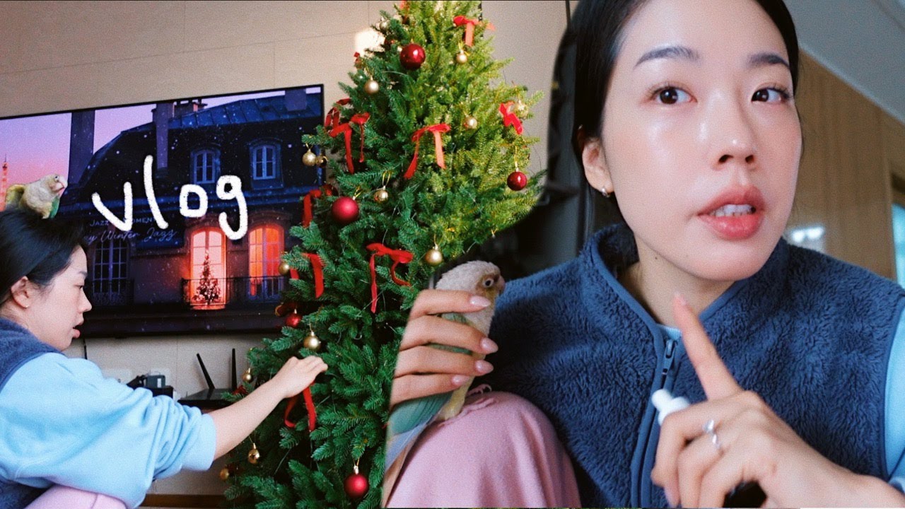 (광고) 트리 꾸미고 장보고 밥 해먹고 카페 가는 브이로그 I 피캄 마켓 I 김갈릭
