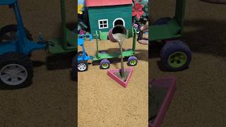 😱 Real Working Mini Tractor Making Cement Pillar | Amazing DIY Construction Machine 🚜#shorts