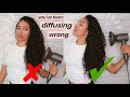 HOW TO DIFFUSE CURLS IN 10 MINUTES! NO FRIZZ, NO SHRINKAGE