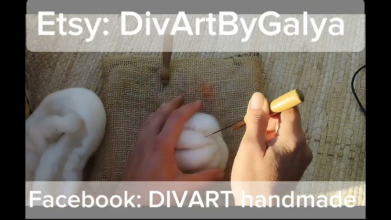 Needle Felted White Pumpkin