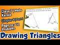 drawing triangles class 7 page no 112 | kerala syllabus part 5