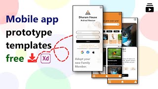 Mobile App Design & Prototype in Adobe XD 2022 | free download template #xdtutorial #uidesign