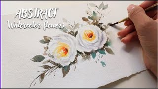 Easy loose flower watercolor painting for beginners | watercolor painting tutorial
