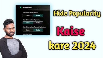 How To Hide Popularity In BGMI 2024 New Video | BGMI Me Popularity Hide Kaise Kare 2024