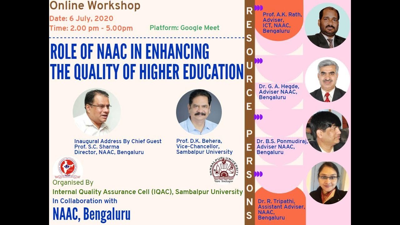 Online Workshop - "Role of NAAC in enhancing the quality of Higher ...