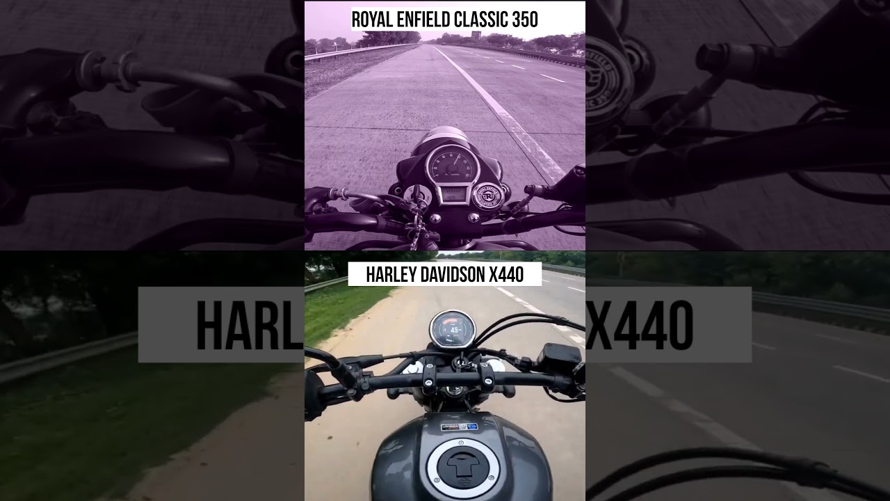 Royal Enfield Classic 350 vs Harley Davidson x440 || gear challenge 