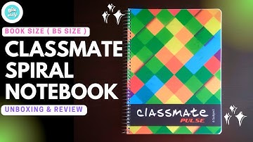 Classmate Pulse 6 Subject Notebook Unruled, 300 Pages, Spiral Binding, Book Size UNBOXING & REVIEW