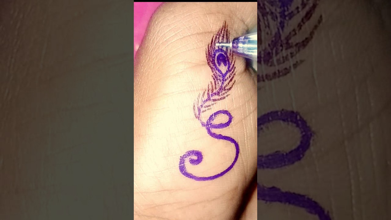 Making S letter tattoo by pen// S letter with Morpankh// 