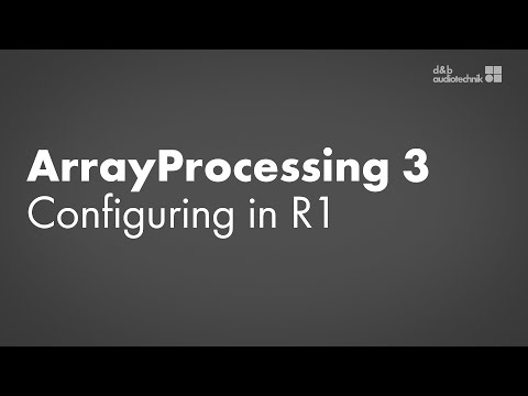 ArrayProcessing tutorial 3 Configuring the system amplifiers in R1