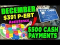 $500 PANDEMIC EBT UPDATE! $281-516 December SNAP Emergency Allotments, $500 TANF Bonus