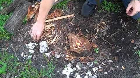 Starting a Fire with a WetFire Tinder Cube