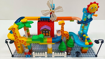 Satisfying Marble Run Race ASMR | Building Blocks | Lego Duplo | Girrafes | 3 Track Combo | 23 Mins