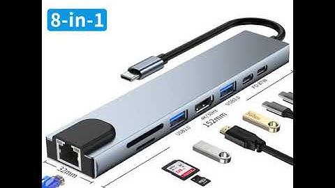 Mosible USB C Hub to HDMI-compatible Rj45 100M VGA Adapter
