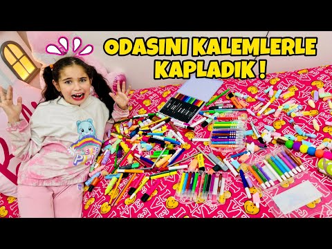 ELİF SİNEME KIŞKIRTMA !! ODASINI KALEMLER İLE DAĞITTIK !! HER YER KALEM !!