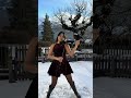 Harry Potter Theme 🎶 | Violin 🎻 by Nurdana Ernst | Château-d’Oex ❄️🪄 #Shorts