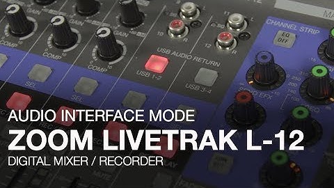 Zoom LiveTrak L-12: Audio Interface Mode
