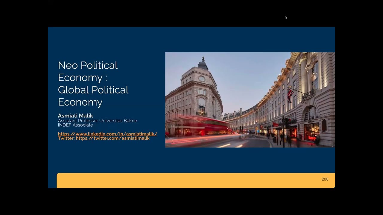 Global Political Economy : Neo Political Economy