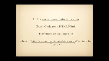 HTML5 Tutorial - How To Create A Link With HTML5