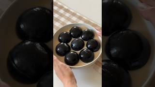 I made big “boba” grass jelly balls! #shorts