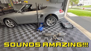 986 Circuit Werks V2 Exhaust Install - Perfect Budget Exhaust???  - 986 Spyder Project Car