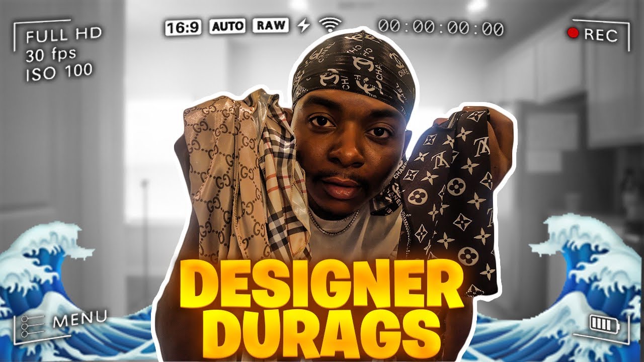 DESIGNER DURAG TRY ON HAUL *CHANEL, GUCCI, LOUIS VUITTON*, 360 WAVE  PROCESS