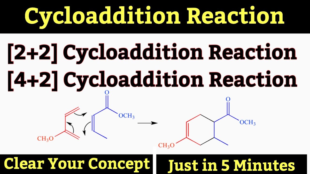 2 2 And 4 2 Cycloaddition Cycloaddition Reaction With Mechanism Organic Chemistry Chemistry Youtube