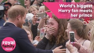 World's biggest Prince Harry fan sobs as she meets Prince Harry