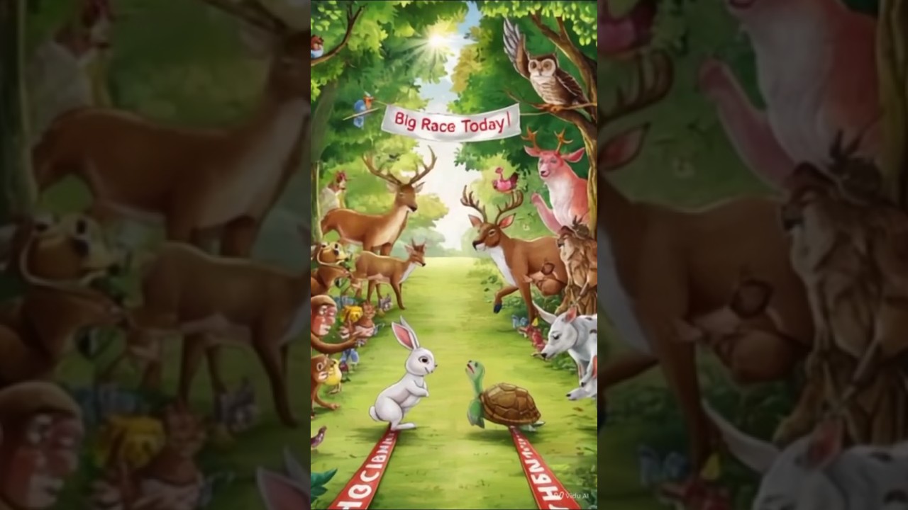 A Race "The Tortoise And The Hare" #animalstories