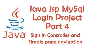 Simple Page Navigation Java Jsp MySql login Project Part 4