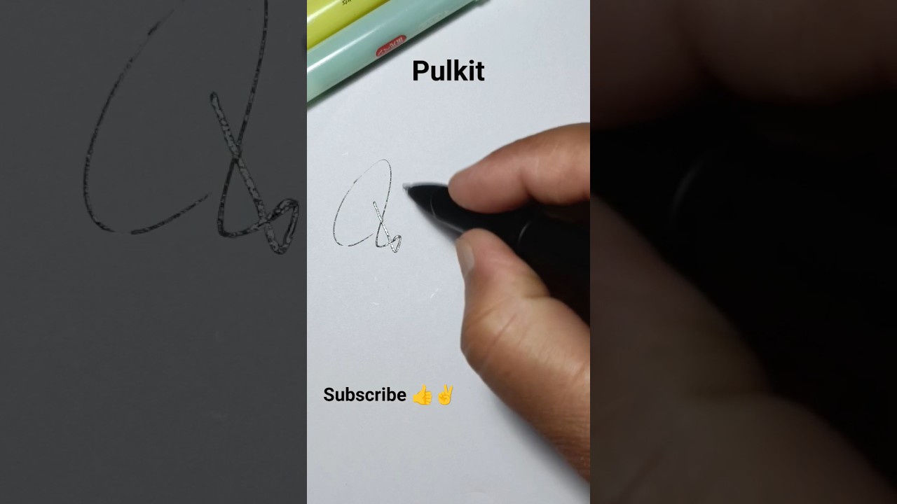 Pulkit name style sign #signature #youtubeshorts #shortfeed #shorts  #trending #art #viral - YouTube, image size:1280x720